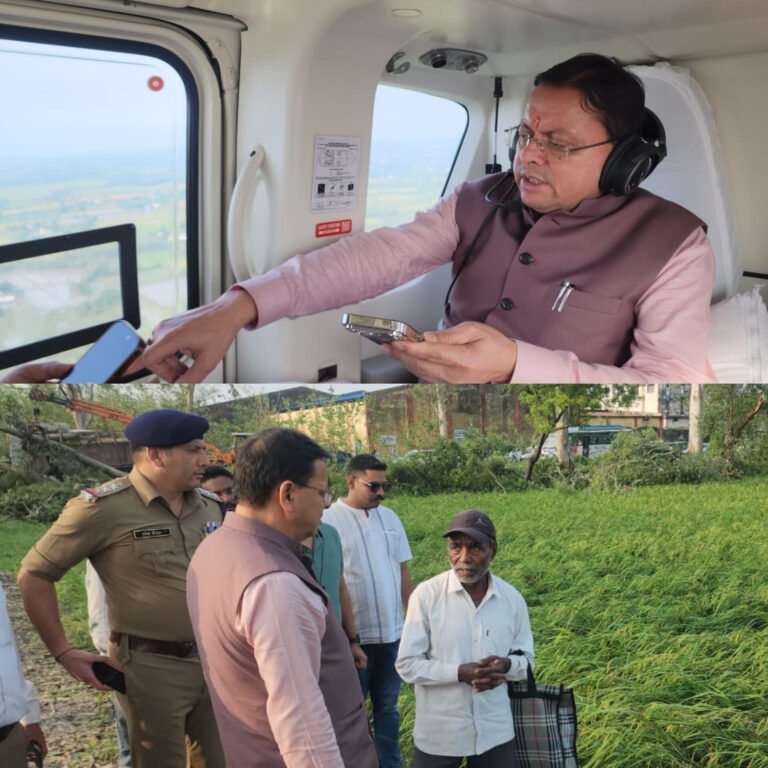 बाजपुर में हुई भीषण ओलावृष्टि, सूचना मिलते ही प्रभावित किसानों के बीच पहुंचे सीएम धामी